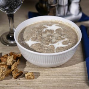 Mushroom cream soup with croutons (300 ml/ 100g)